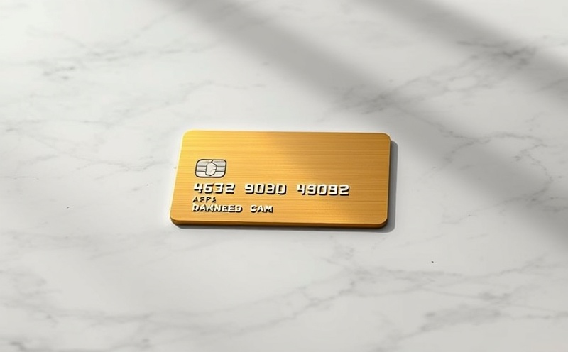 Premium metal credit card on white marble surface